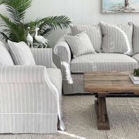 Avalon Hamptons 2 Seat Sofa Cloud Stripe