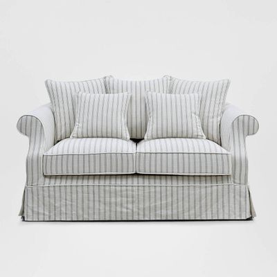 Avalon Hamptons 2 Seat Sofa Stone Stripe