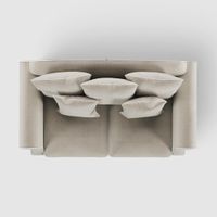 Avalon Hamptons 2 Seat Sofa Natural W/White Piping