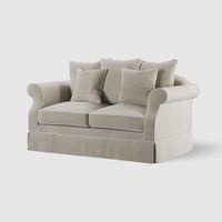 Avalon Hamptons 2 Seat Sofa Natural W/White Piping