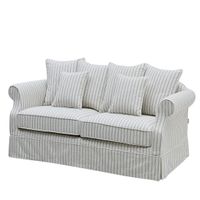 Avalon Hamptons 3 Seat Sofa Stone Stripe