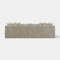 Marbella 4 Seat Sofa Natural with White Piping