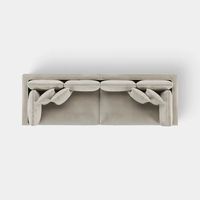 Marbella 4 Seat Sofa Natural with White Piping