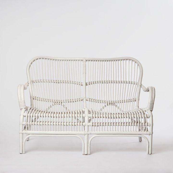 Seville Rattan Two Seater White