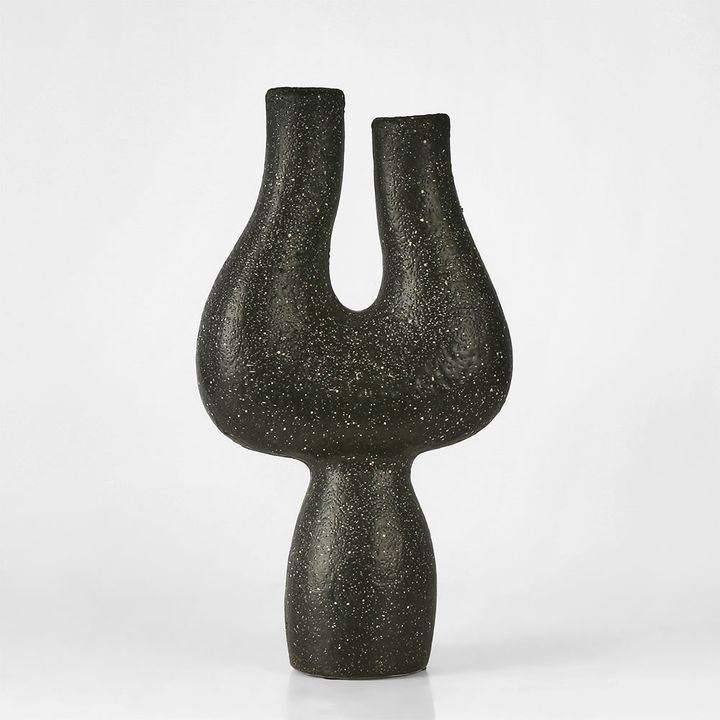 Moore Vase Tall Charcoal