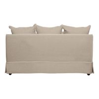 Slip Cover Only - Noosa Hamptons 2 Seat Sofa Natural W/White Piping