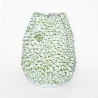 Ceramic Vase with Green Mushroom