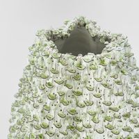 Ceramic Vase with Green Mushroom