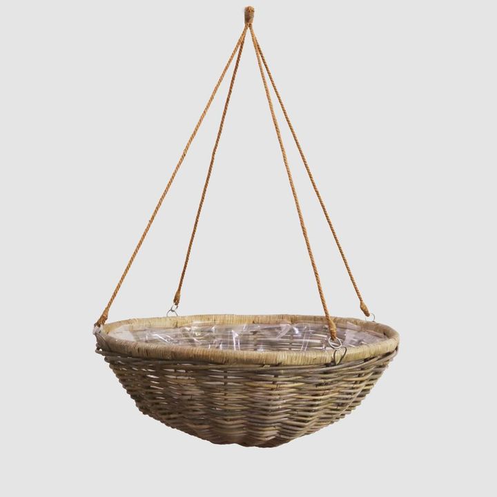 Rattan Hanging Planter Large