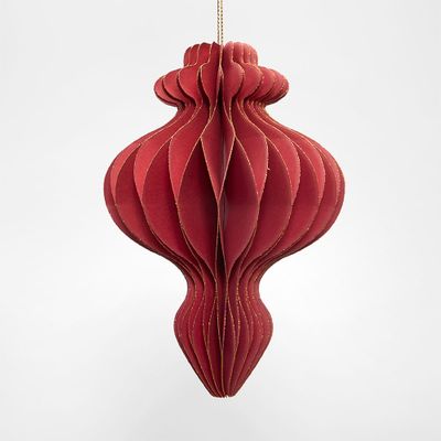 Paper Finial Spire Red Decoration