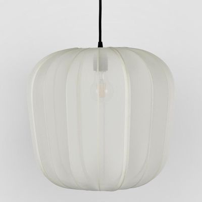 Pumpkin Ceiling Pendant Large Ivory (Shade only) DO NOT TURN ON KIT ONLY