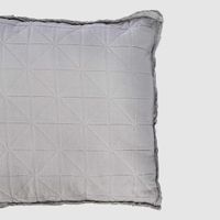 Quilted Cushion Light Grey 50x50 - Cover only