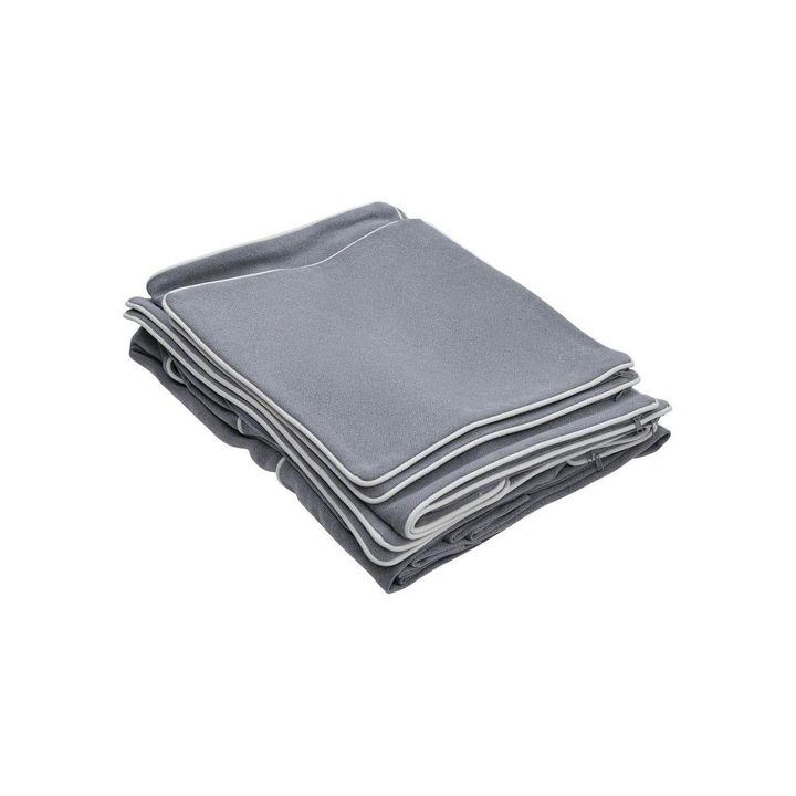 Slip Cover Only - Noosa Hamptons Chaise RHF  Grey W/White Piping