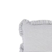 Tick Frill Cushion 50x50 Blue - Cover only