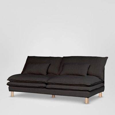 Aura 2 Seater No Arms Cover C7 Black