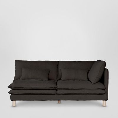 Aura 2  Seater Right Arm Cover Class 7 Black