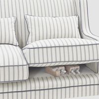 Bondi Hamptons 2 Seat Sofa Blue/White Pin Stripe