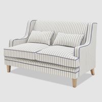 Bondi Hamptons 2 Seat Sofa Blue/White Pin Stripe