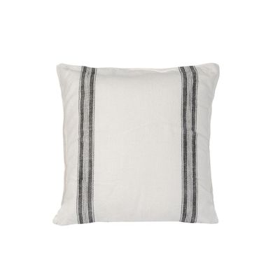 Stripe Slub cushion 50x50 Whte