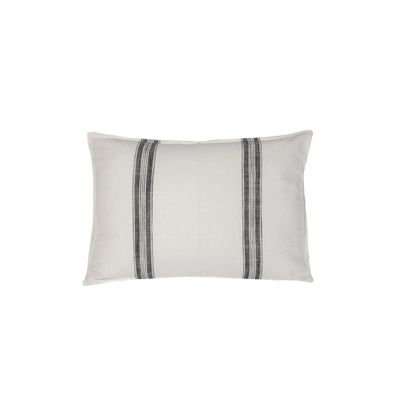 Stripe Slub cushion 40x60 White