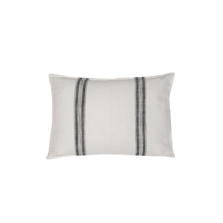 Stripe Slub Cushion 40x60 White - Cover only
