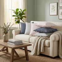 Tick Frill Cushion 50x50 Grey - Cover only