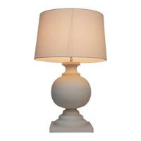 Coach - White - Turned Wood Ball Balustrade Table Lamp