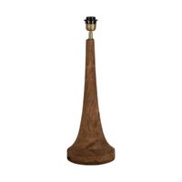 Lancia Small - Dark Natural - Turned Wood Slender Table Lamp