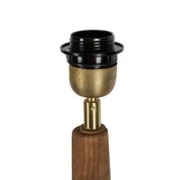 Lancia Small - Dark Natural - Turned Wood Slender Table Lamp