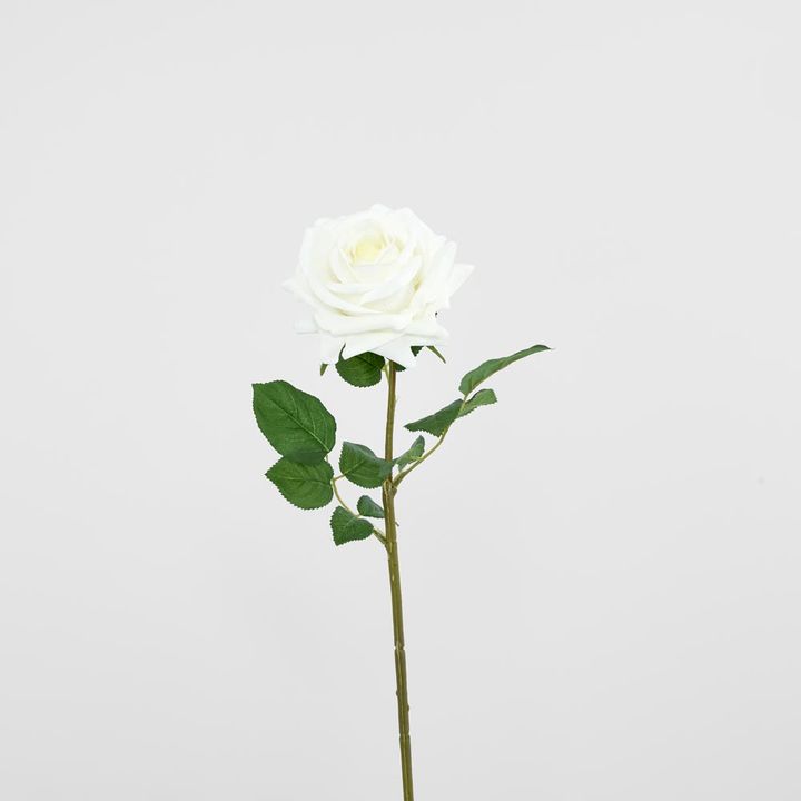 Real Touch Rose Stem White