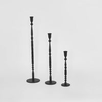 Jonah Forged Iron Candle Holder Set of 3