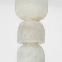 Halo Sculpture Swirl Resin White