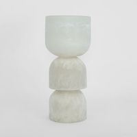 Halo Sculpture Swirl Resin White