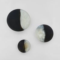 Halo Coat Hook Large Swirl Resin B&W