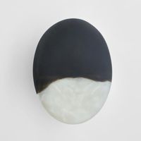 Halo Coat Hook Large Swirl Resin B&W