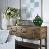 Cambridge 7 Drawer Console Elm Natural
