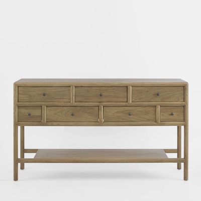 Cambridge 7 Drawer Console Elm Natural