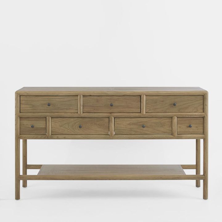Cambridge 7 Drawer Console Elm Natural