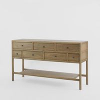 Cambridge 7 Drawer Console Elm Natural