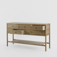 Cambridge 7 Drawer Console Elm Natural