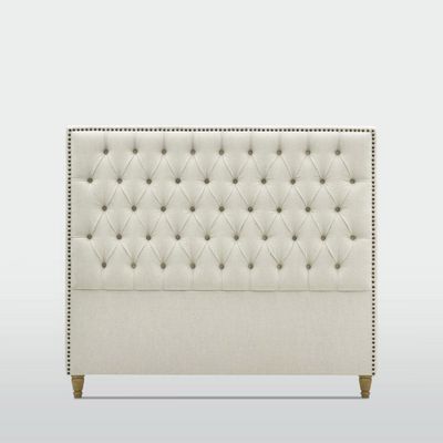 Queenscliff Tufted Bedhead Queen Beige