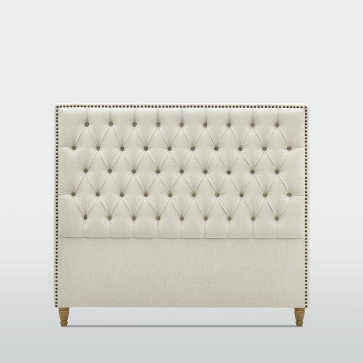 Queenscliff Tufted Bedhead Queen Beige
