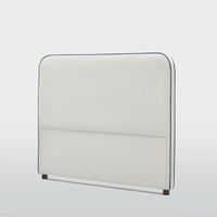 Brighton Bedhead Queen Ivory with Blue piping