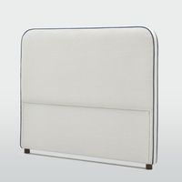 Brighton Bedhead King Ivory with Blue piping