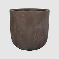 Oyster Lava Planter Large Set of 2 Brown