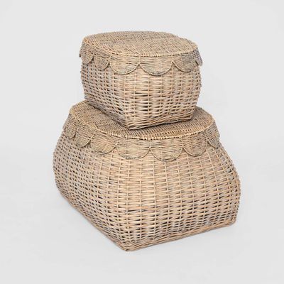 FESTONNE STORAGE  BASKETS S/2