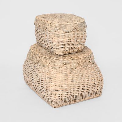FESTONNE STORAGE  BASKETS S/2