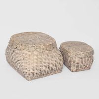 FESTONNE STORAGE  BASKETS S/2