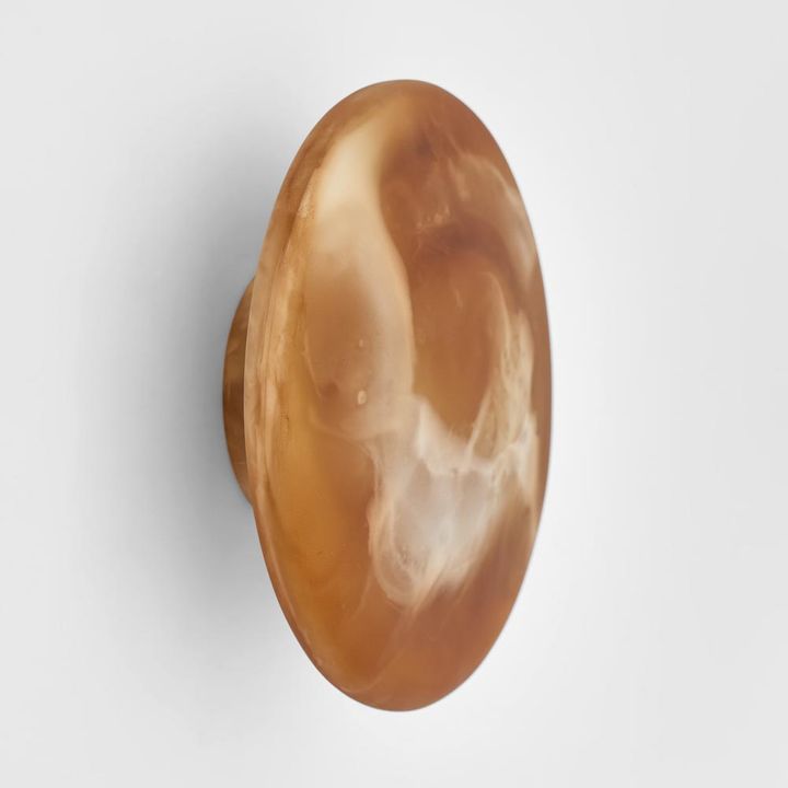 Halo Coat Hook Large Swirl Resin Toffee