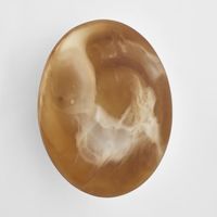 Halo Coat Hook Large Swirl Resin Toffee